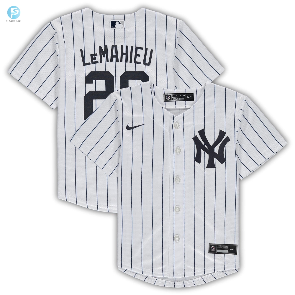 Dj Lemahieu New York Yankees Preschool Home Replica Player Jersey  White Mlb 