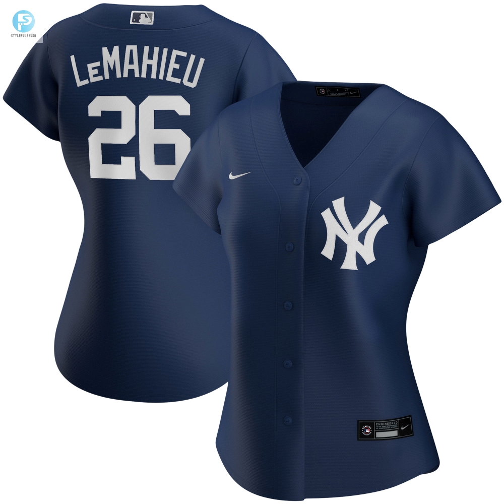 Dj Lemahieu New York Yankees Womens Alternate Replica Player Jersey  Navy Mlb 