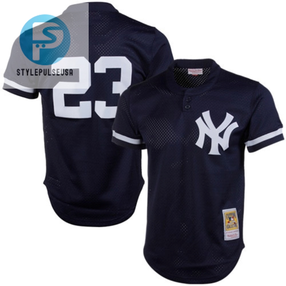 Don Mattingly New York Yankees Mitchell  Ness 1995 Authentic Cooperstown Collection Mesh Batting Practice Jersey  Navy Mlb 