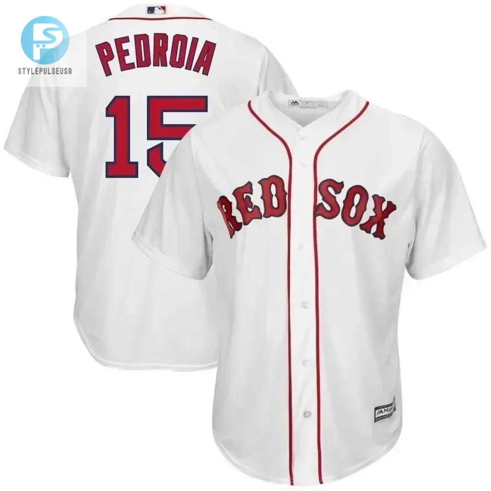 Dustin Pedroia 15 Boston Red Sox Big And Tall Cool Base Player Jersey  White 