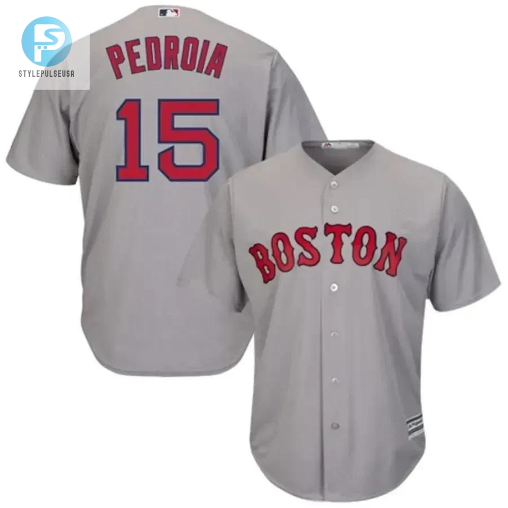 Dustin Pedroia Boston Red Sox Cool Base Player Jersey  Gray 