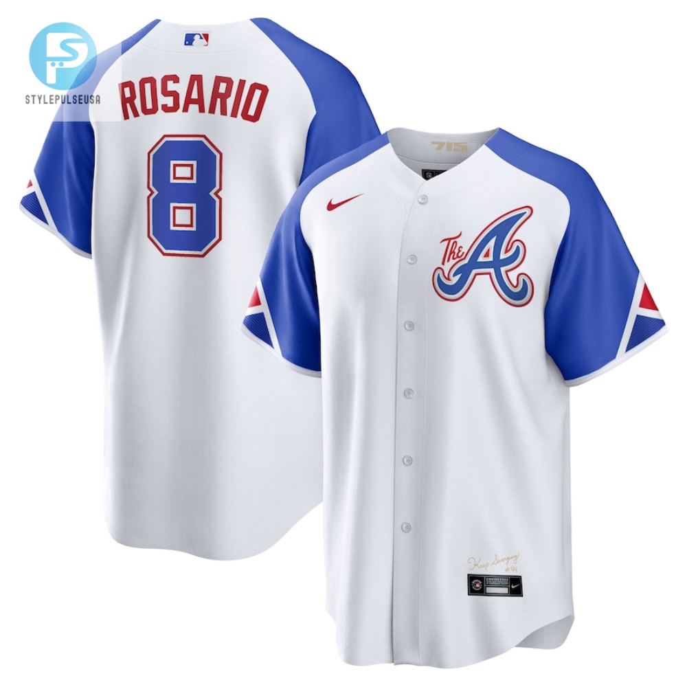 Eddie Rosario 8 Jersey Atlanta Braves 2023 City Connect Men Jersey  White 