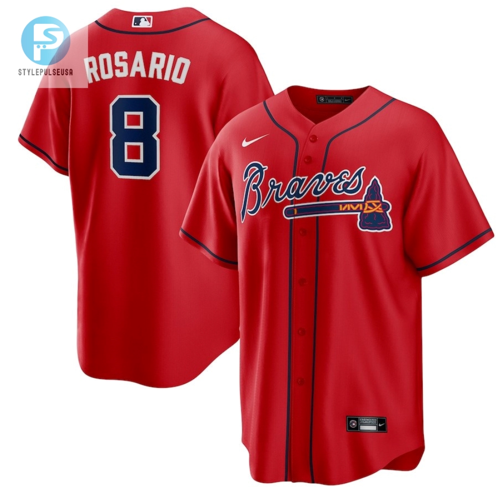 Eddie Rosario 8 Jersey Atlanta Braves Alternate Player Jersey  Red 