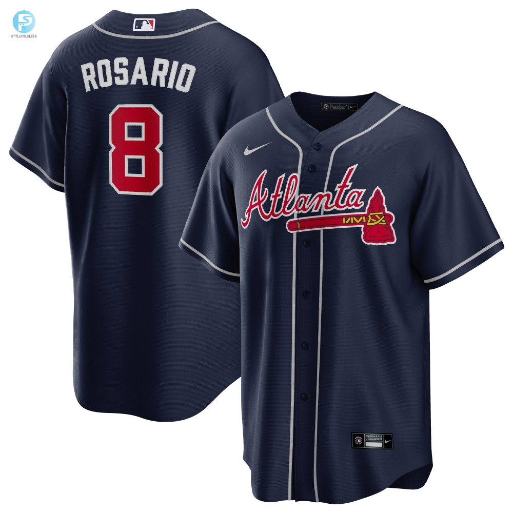 Eddie Rosario Atlanta Braves Alternate Replica Player Jersey  Navy Mlb 