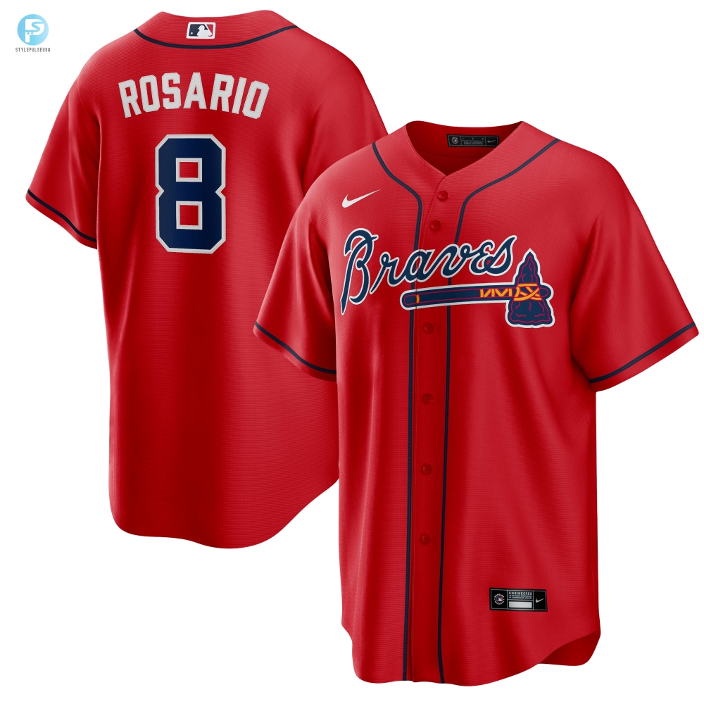 Eddie Rosario Atlanta Braves Alternate Replica Player Jersey Red Mlb 