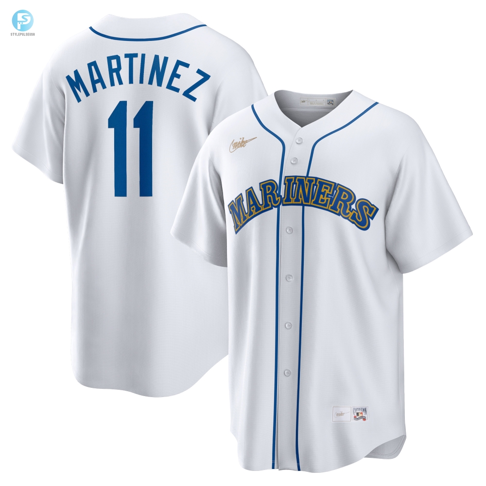 Edgar Martinez Seattle Mariners Home Cooperstown Collection Replica Player Jersey  White Mlb 