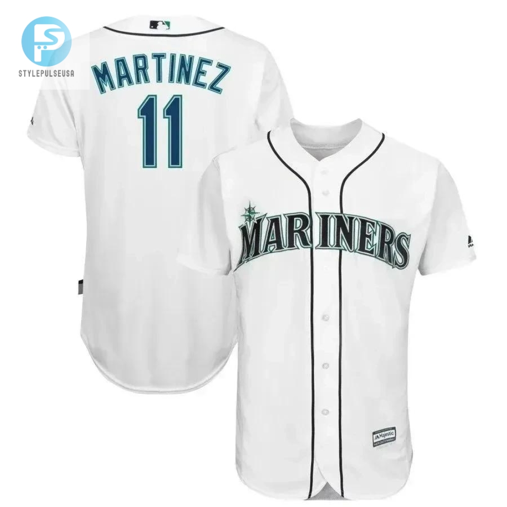 Edgar Martinez Seattle Mariners Official Cool Base Player Jersey  White 