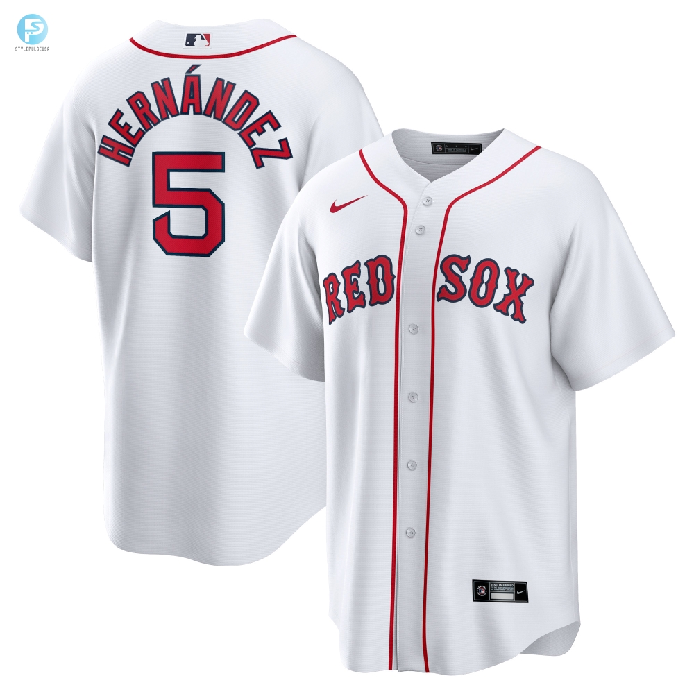 Enrique Hernandez Boston Red Sox Home Official Replica Player Jersey  White Mlb 