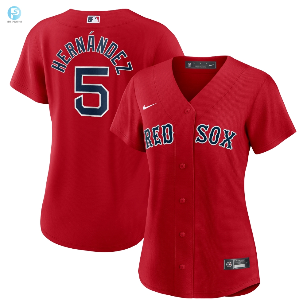 Enrique Hernandez Boston Red Sox Womens Alternate Replica Player Jersey  Red Mlb 