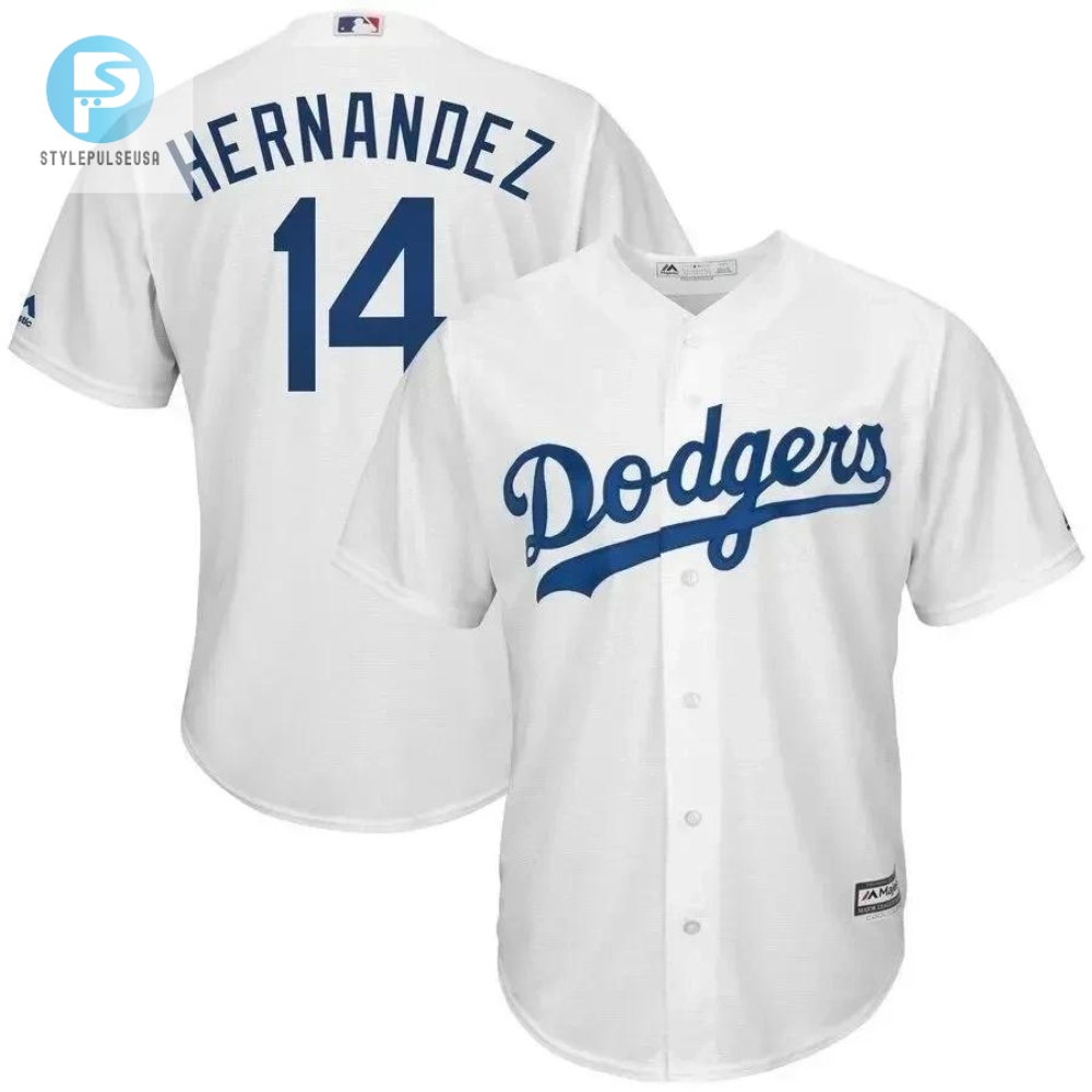 Enrique Hernandez Los Angeles Dodgers Cool Base Home Player Jersey  White 