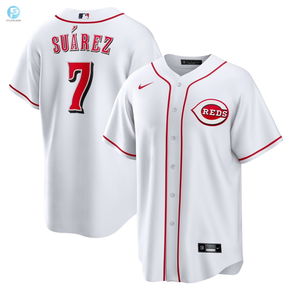 Eugenio Suarez Cincinnati Reds Home Replica Player Name Jersey  White Mlb 