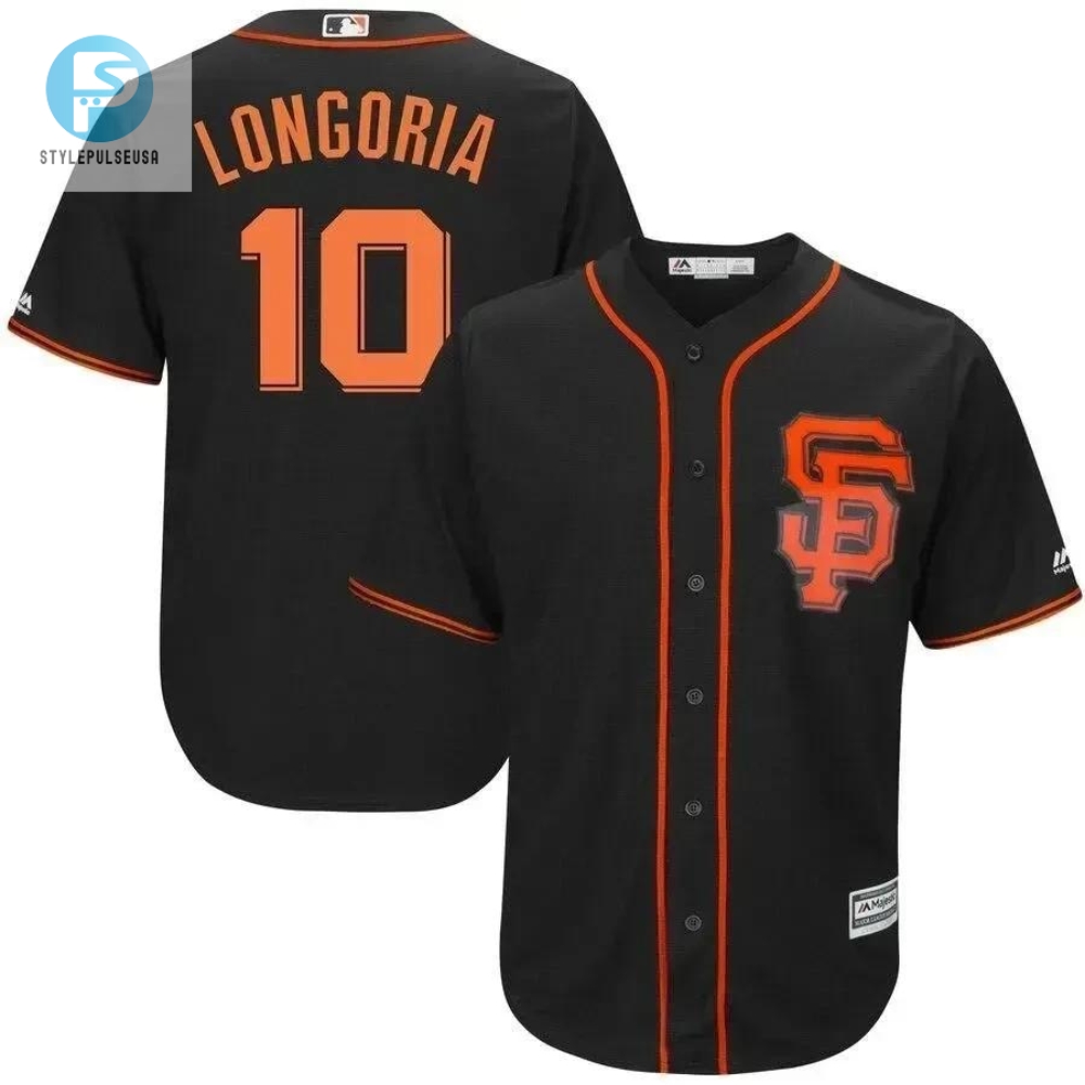 Evan Longoria San Francisco Giants Alternate Cool Base Player Jersey  Black 