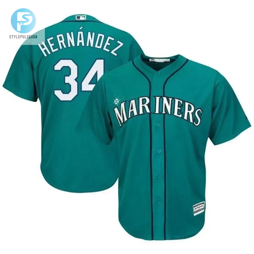 Felix Hernandez Seattle Mariners Cool Base Player Jersey  Northwest Green 