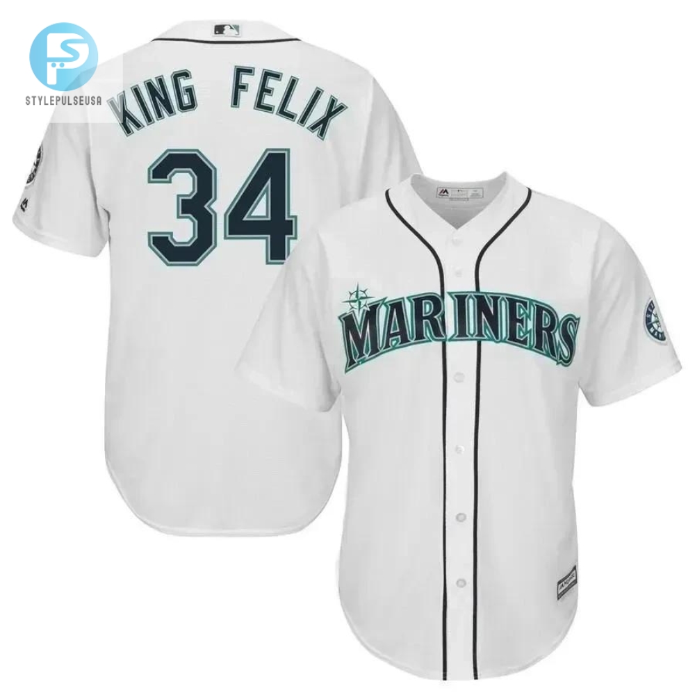 Felix Hernandez Seattle Mariners Cool Base Player Jersey  White 