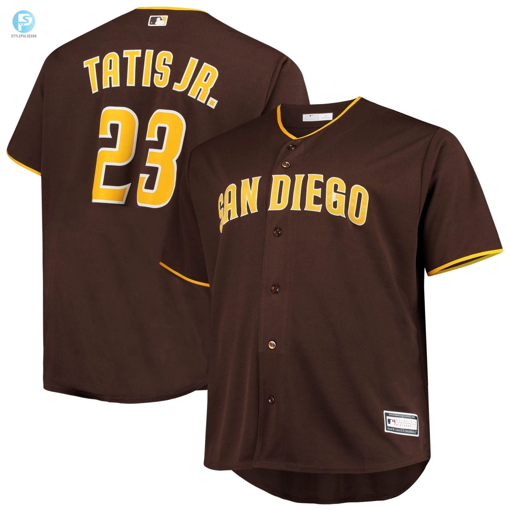 Fernando Tatis Jr San Diego Padres Big And Tall Replica Player Jersey Brown Mlb 