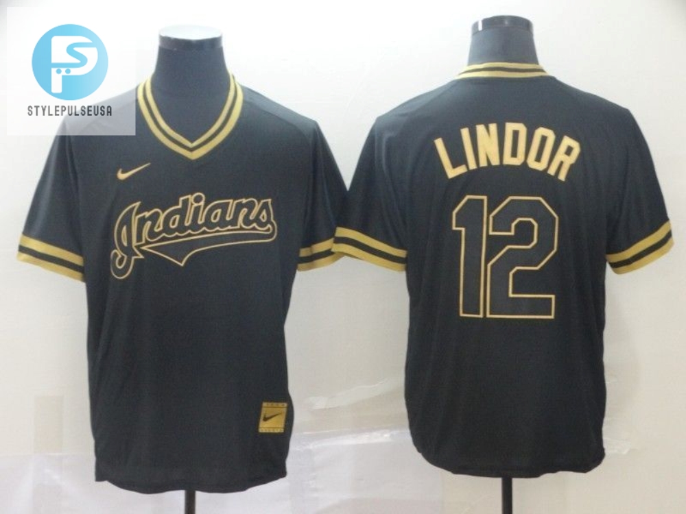 Francisco Lindor 12 2020 Mlb Black Jersey 