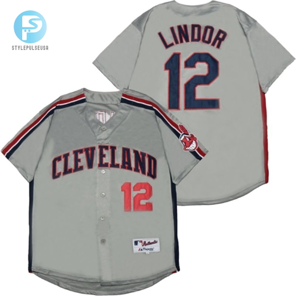 Francisco Lindor 12 2020 Mlb Grey Jersey 