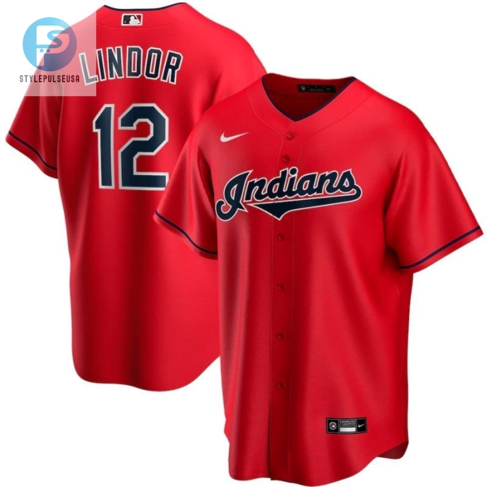 Francisco Lindor 12 2020 Mlb Red Jersey 