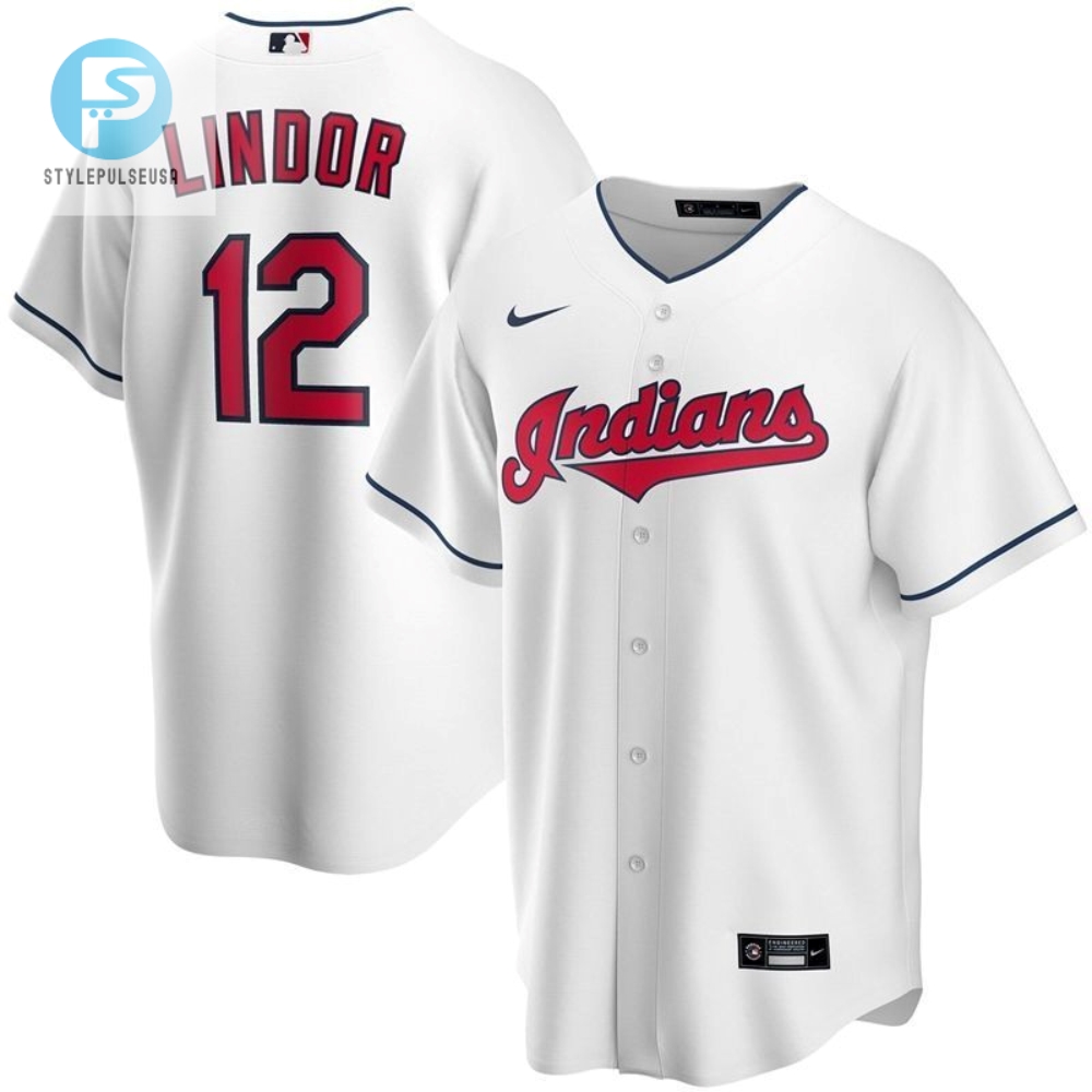 Francisco Lindor 12 2020 Mlb White Jersey A9 stylepulseusa 1