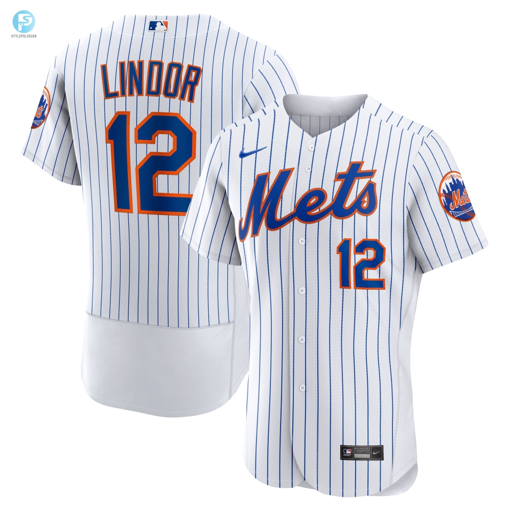 Francisco Lindor New York Mets Home Authentic Player Jersey  White Mlb 