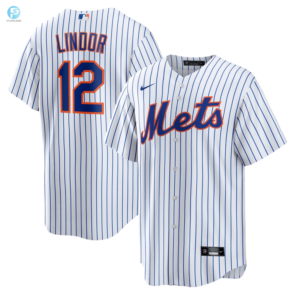 Francisco Lindor New York Mets Home Replica Player Jersey  White Mlb 