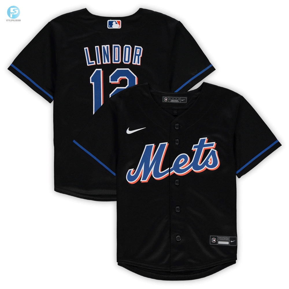 Francisco Lindor New York Mets Preschool Alternate Replica Player Jersey  Black Mlb 