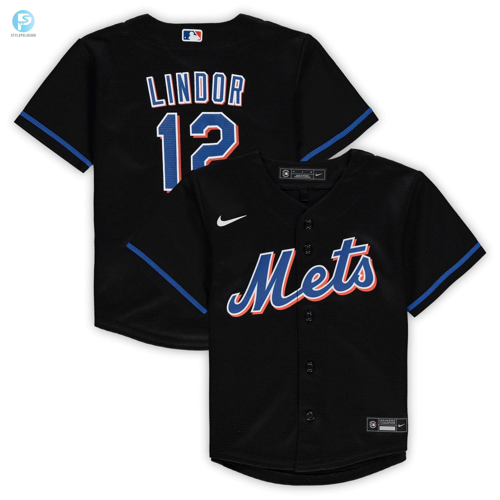 Francisco Lindor New York Mets Toddler Alternate Replica Player Jersey  Black Mlb 