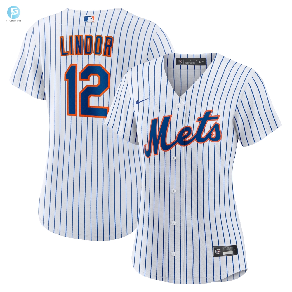 Francisco Lindor New York Mets Womens Home Replica Player Jersey  White Mlb 