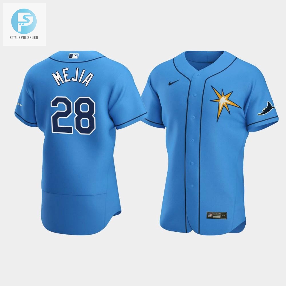 Francisco Mejia 28 Tampa Bay Rays Light Blue Alternate Jersey 