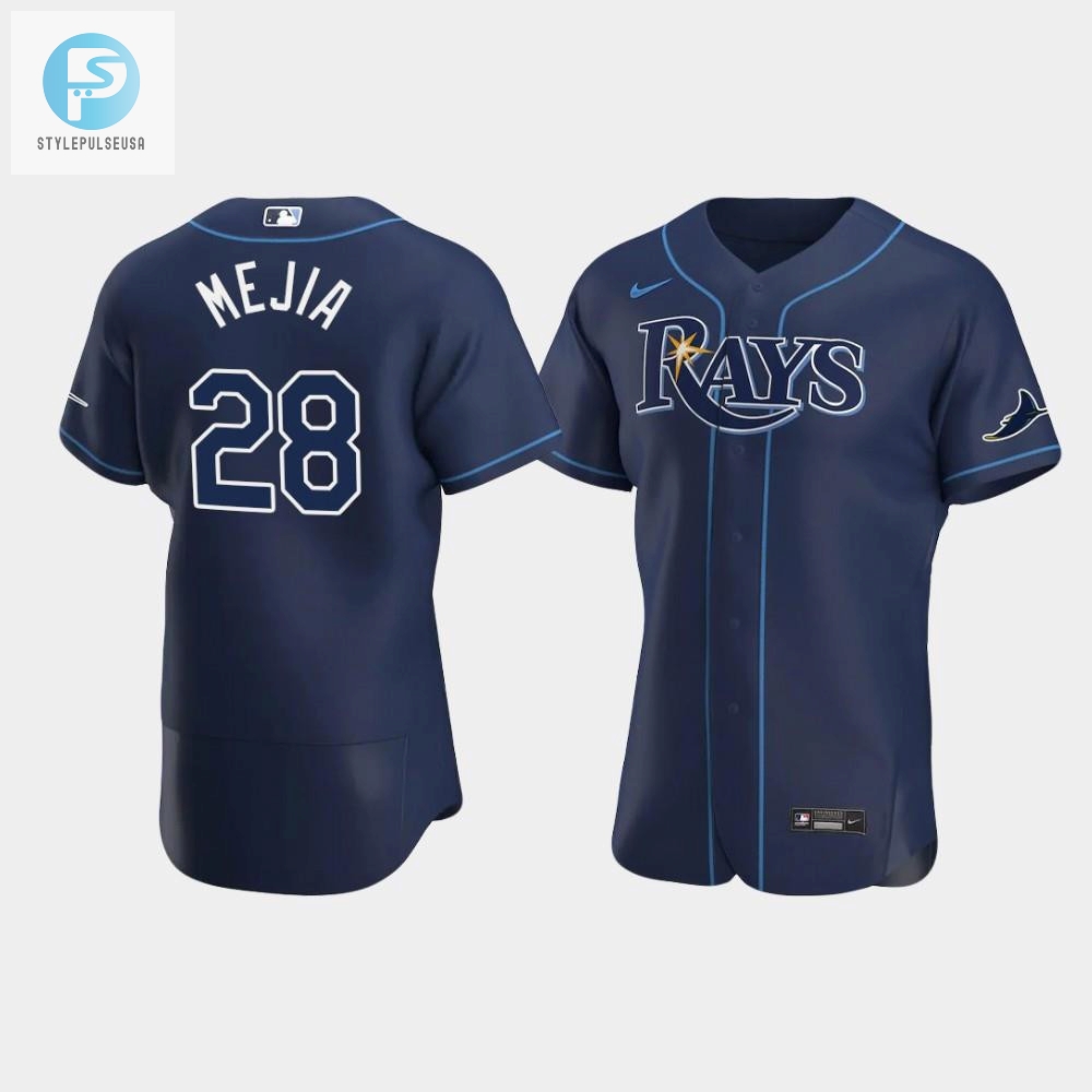 Francisco Mejia 28 Tampa Bay Rays Navy Alternate Jersey 