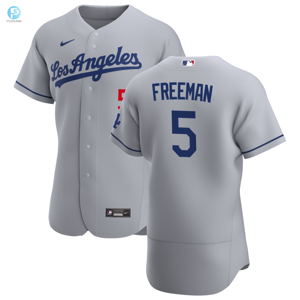 Freddie Freeman 5 Los Angeles Dodgers Away Player Men Jersey  Gray Jersey 