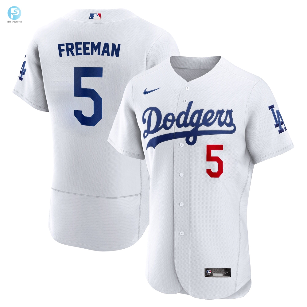 Freddie Freeman 5 Los Angeles Dodgers Home Player Jersey  White Jersey 