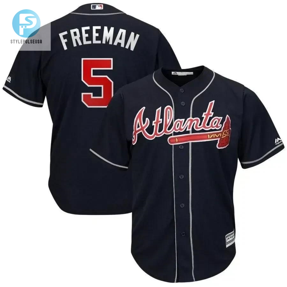 Freddie Freeman Jersey Atlanta Braves Big And Tall Alternate Cool Base Player Jersey  Navy 