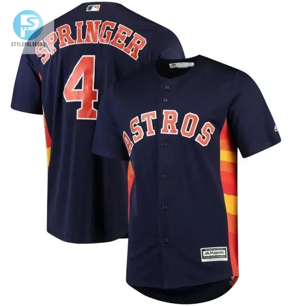 George Springer Houston Astros Official Cool Base Player Jersey  Navy 