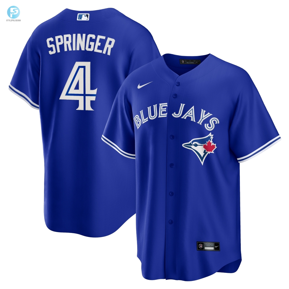 George Springer Toronto Blue Jays Alternate Replica Player Jersey  Royal Mlb Ver 1 