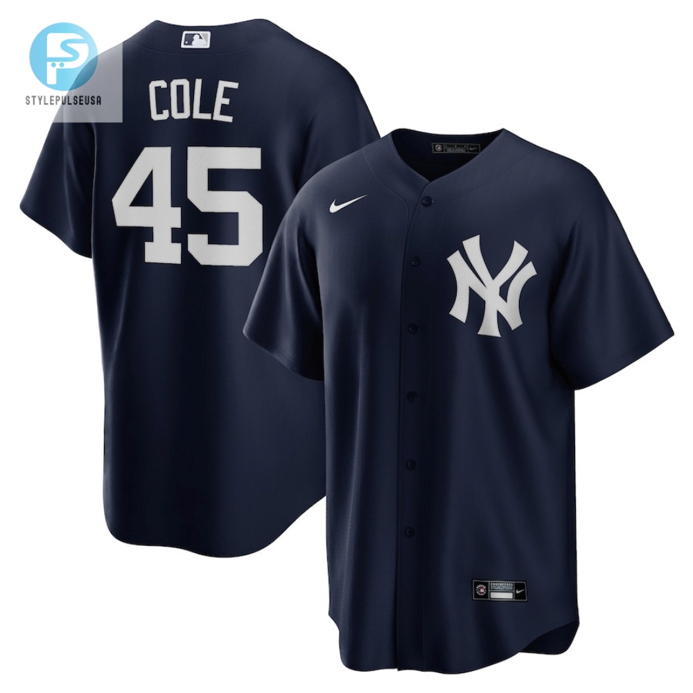 Gerrit Cole 45 New York Yankees Alternate Men Jersey  Navy 