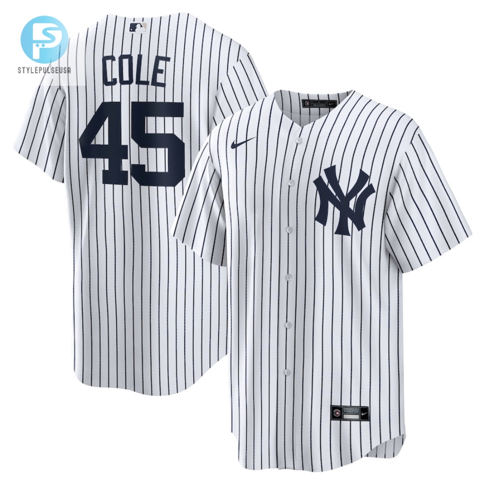 Gerrit Cole 45 New York Yankees Home Men Jersey  White 