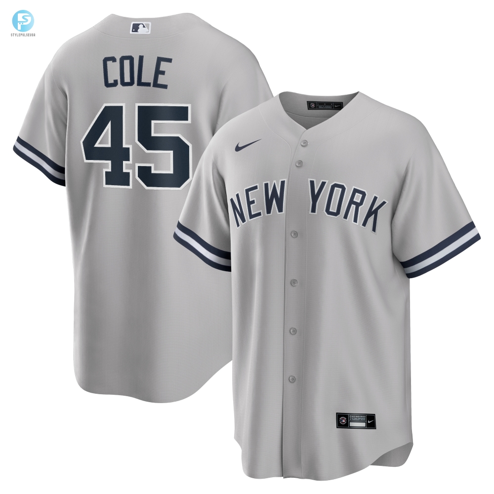 Gerrit Cole New York Yankees Road Replica Player Name Jersey  Gray Mlb 