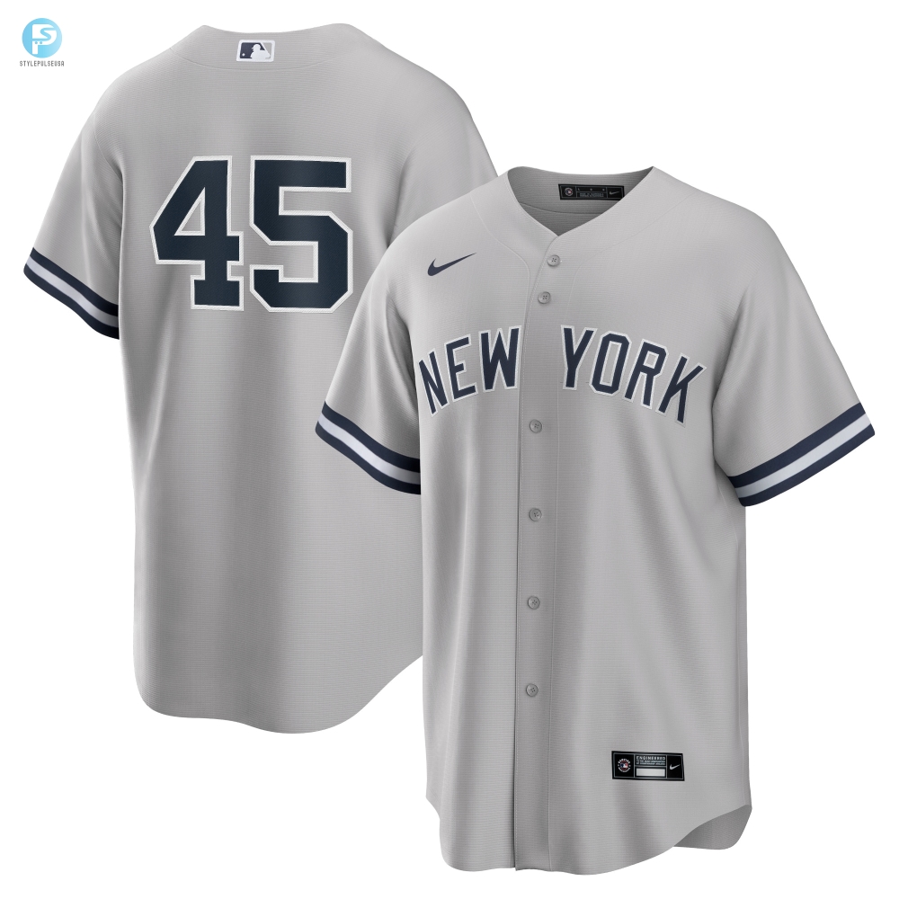 Gerrit Cole New York Yankees Road Replica Player Name Jersey Gray Mlb 