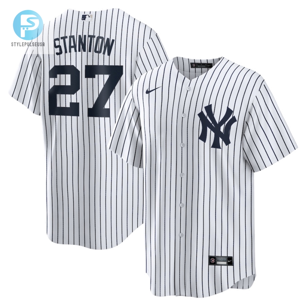 Giancarlo Stanton 27 New York Yankees Home Men Jersey  White 