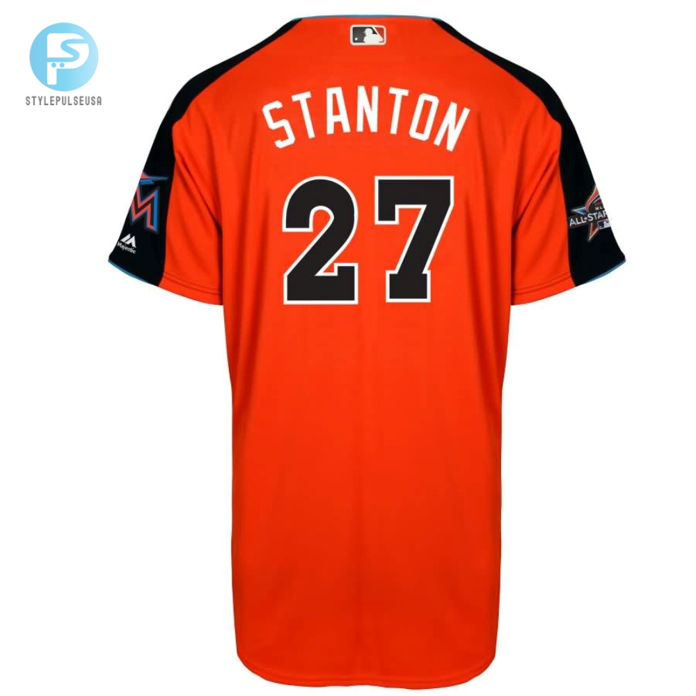 Giancarlo Stanton National League Majestic 2017 Mlb Allstar Game Home Run Derby Jersey  Orange 