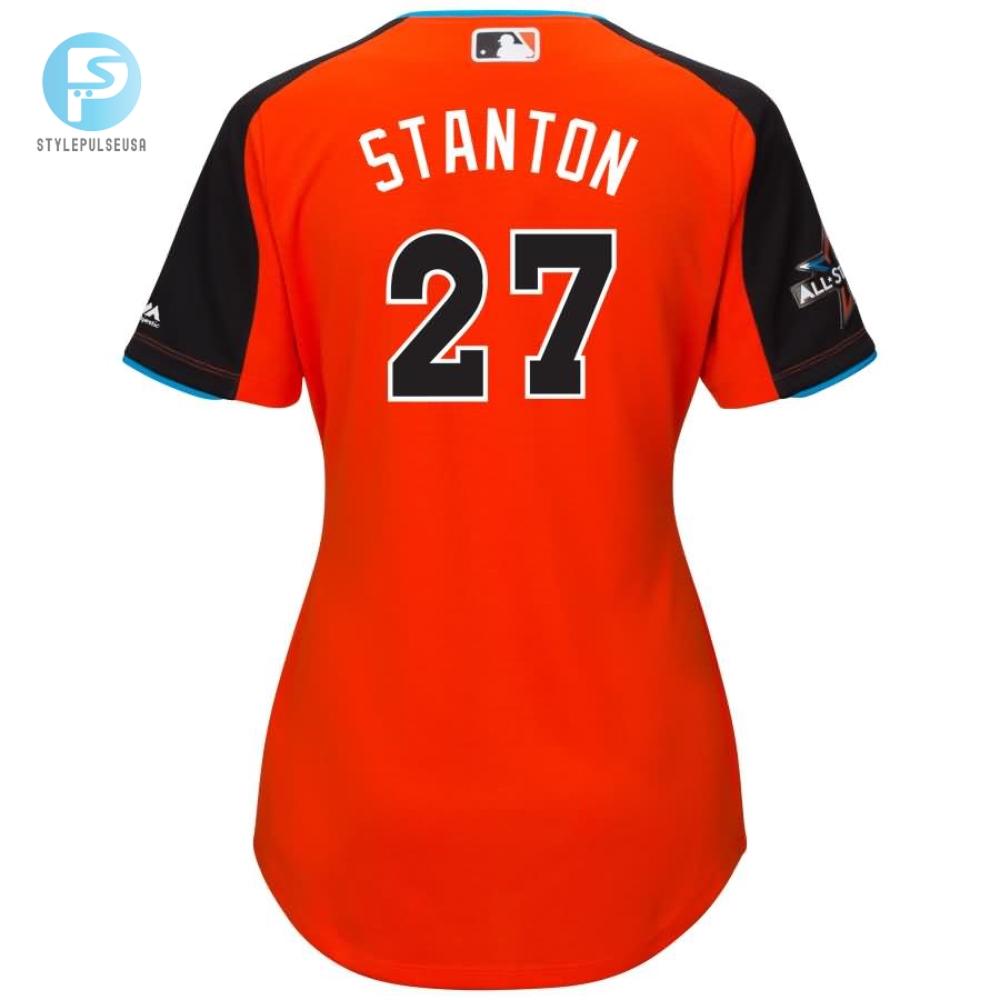 Giancarlo Stanton National League Majestic Womens 2017 Mlb Allstar Game Home Run Derby Jersey  Orange 