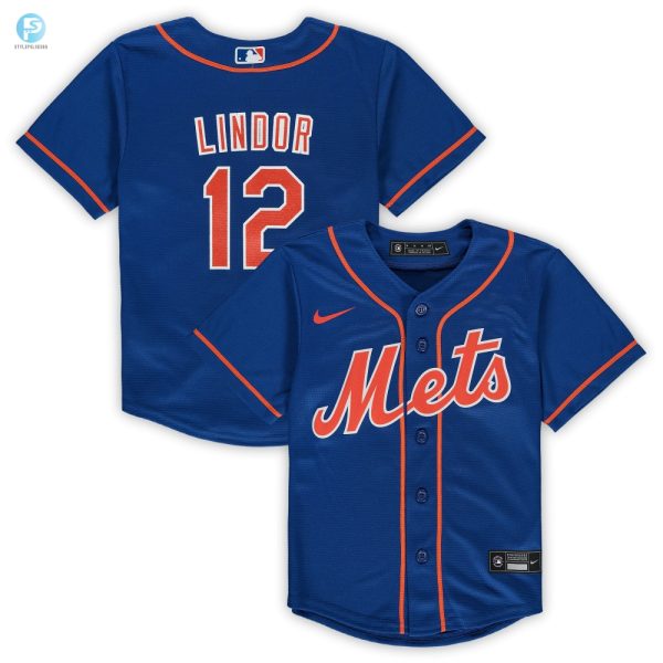 Lindors Littlest Fan Royal Mets Jersey For Cool Kids stylepulseusa 1