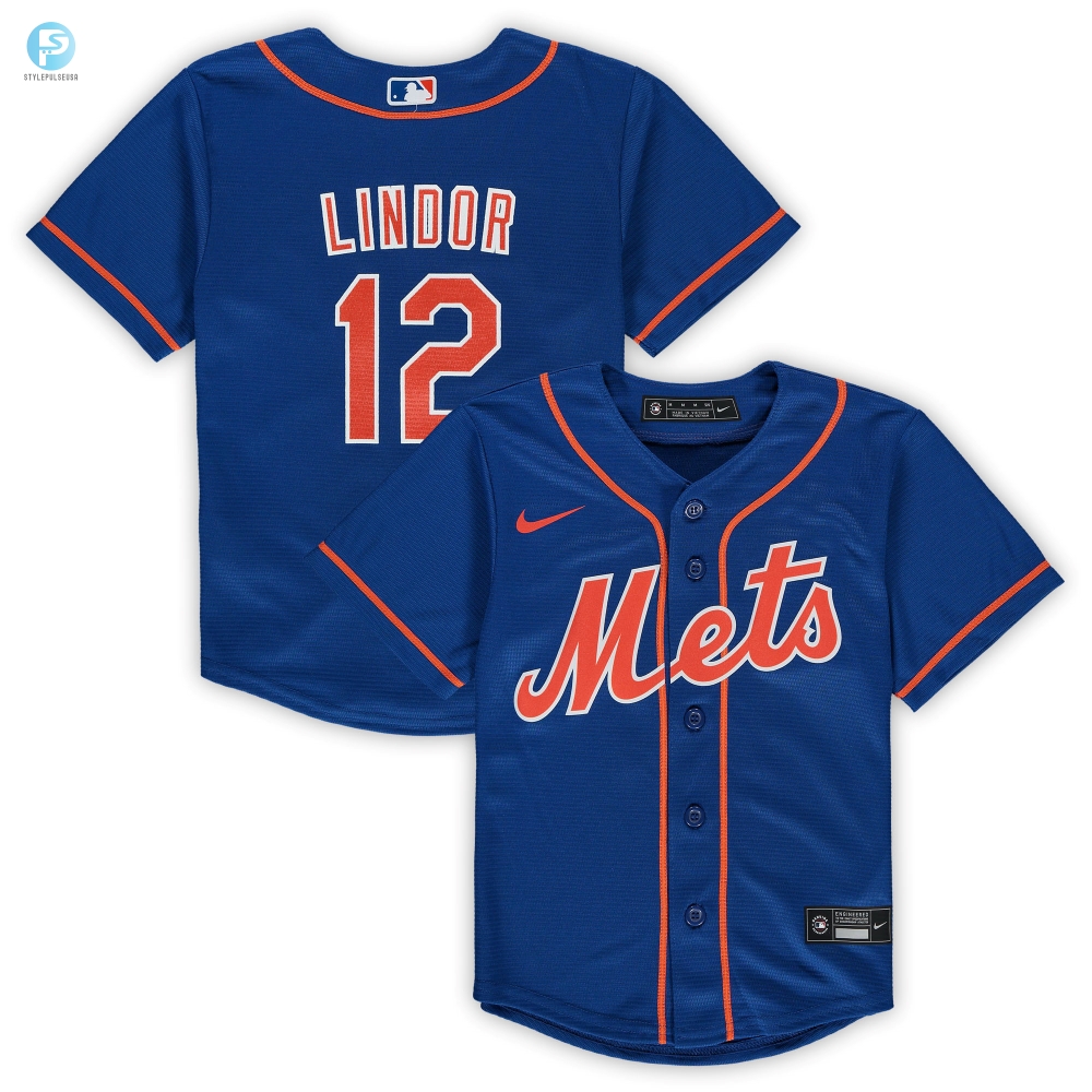 Lindors Littlest Fan Royal Mets Jersey For Cool Kids