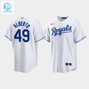 Get Decked Out Hanser Alberto 49 Royals Jersey Home Edition stylepulseusa 1 1