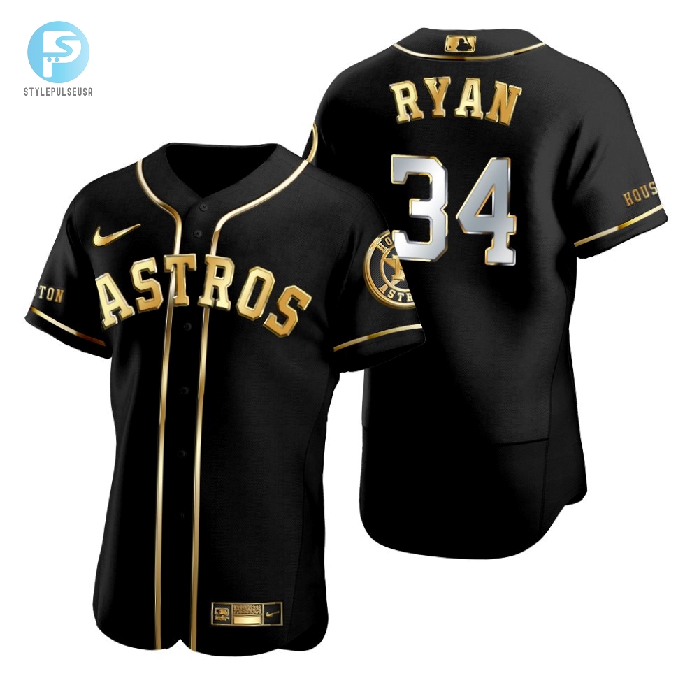 Strike Gold Not Out Hilarious Astros 34 Black Jersey