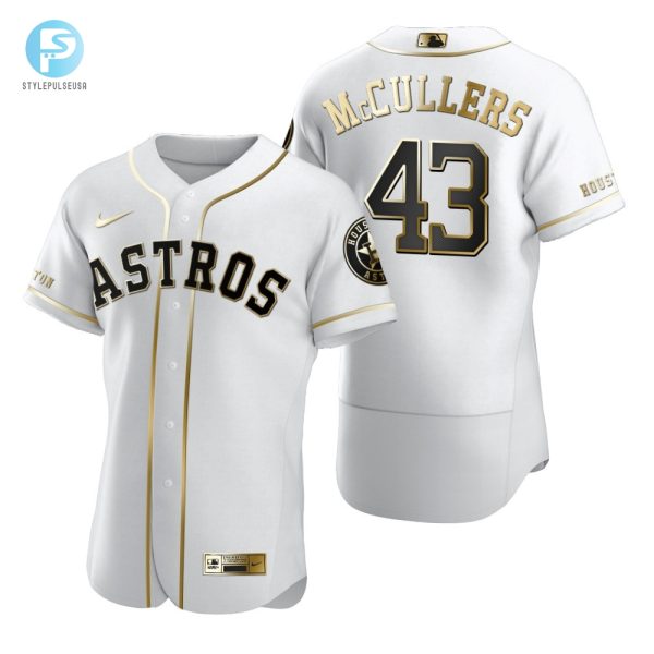 Pitch Perfect Gift Astros 43 Mccullers Golden Jersey stylepulseusa 1 1