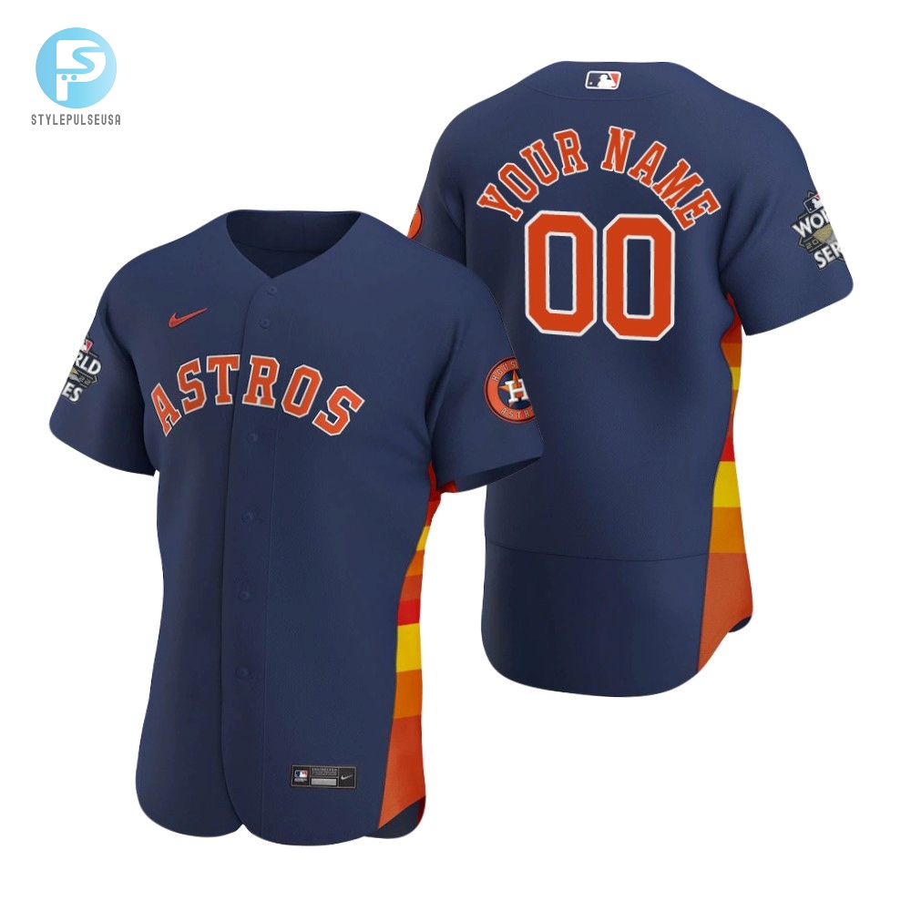 Pitchperfect Navy Astros Custom World Series Jersey 23