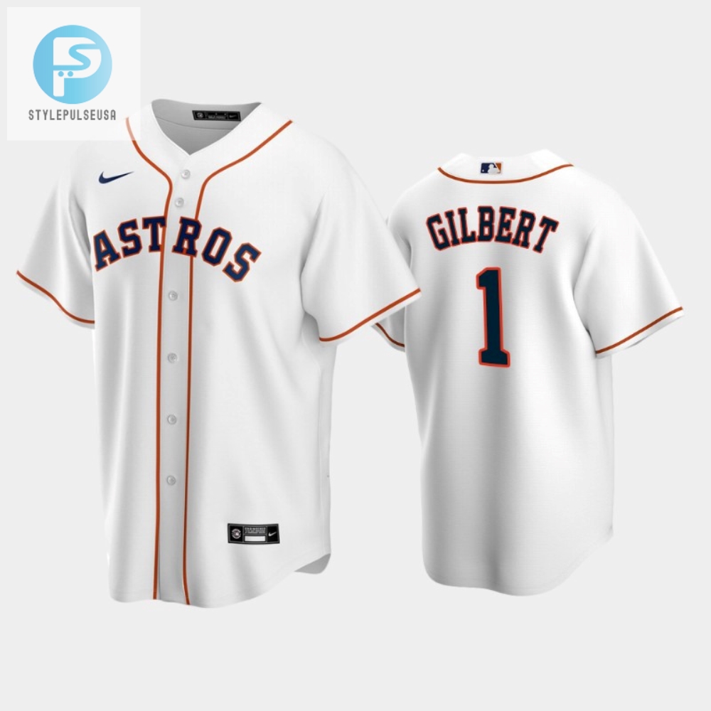 Snag Drew Gilberts 23 Astros Jersey White Right Ready stylepulseusa 1