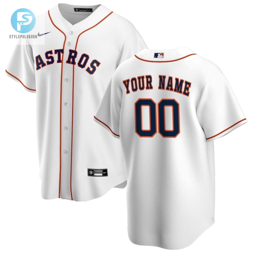 Hit A Home Run In Style Custom Astros Jersey  White